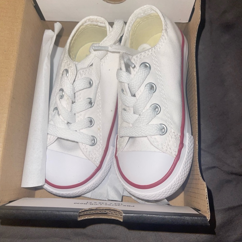 Brand new white toddler converse